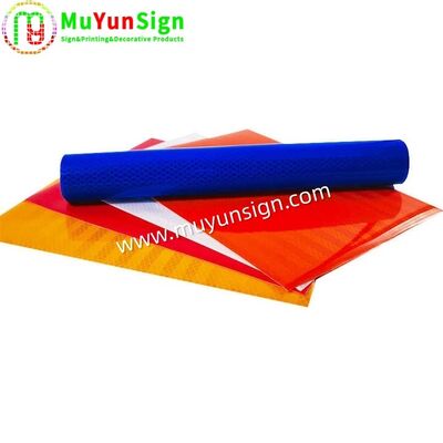Vinyl Acrylic Surface White Reflective Sheeting Weather Resistance for Traffic Signs
