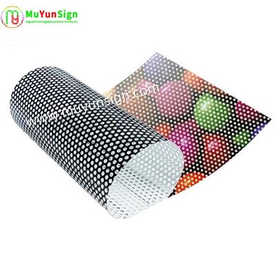 Car One Way Vision Film Super Viscosity Self Adhesive Vinyl For Vehicle Graphics 