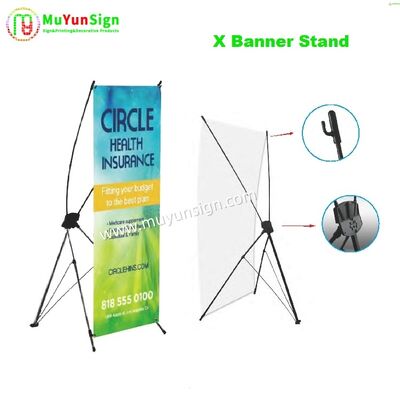 Black X Banner Stand Unfold / Pull Up Lightweight For Easy Transport