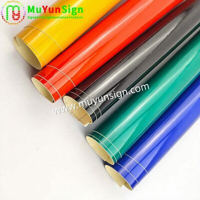 Sign Making Reflective Vinyl Rolls Green Red Black Yellow White Orange Acrylic Surface