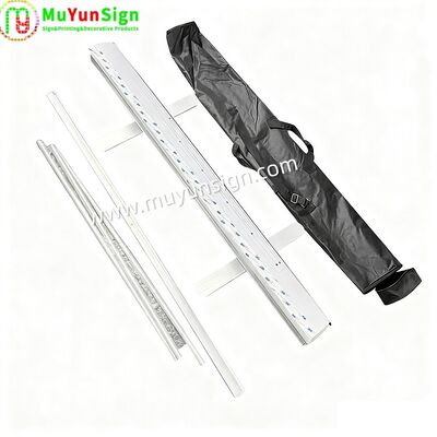 Advertising Display Stand Quick Setup Roll Up Stand with Lightweight Aluminum Frame and Weighted Foot Bar for Stability