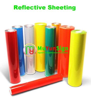 Engineering Self Adhesive Pet Reflective Film For Outdoor Traffic Warning Signs