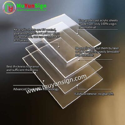 Thick Transparent Acrylic Sheet PE Film Covering For Partition Wall