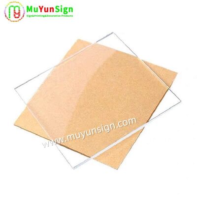 Clear Acrylic Plexiglass Sheet PE Film / Craft Paper Cover Advertisement Board