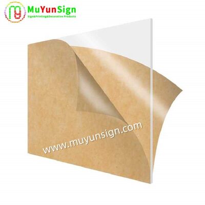 Clear Acrylic Plexiglass Sheet PE Film / Craft Paper Cover Advertisement Board