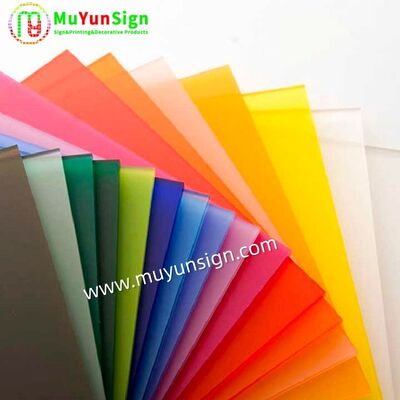 PMMA Plexiglass Acrylic Sheet Multi Color Aesthetic Appeal