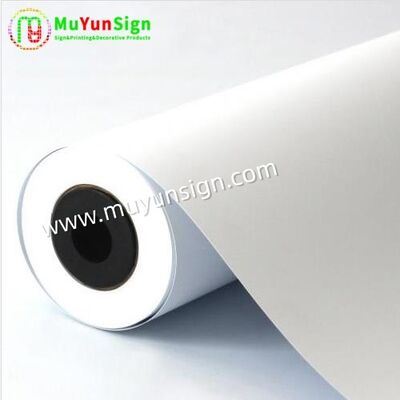 Glossy White Adhesive PVC Vinyl Film Digital Printing Vehicle Advertising