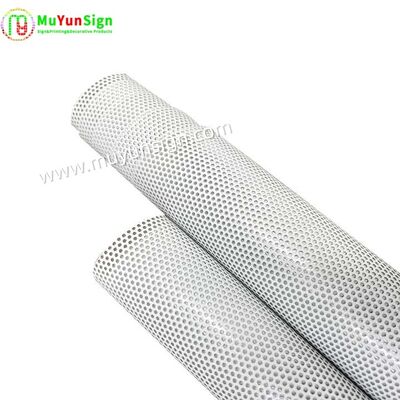 PVC One Way Vision Film Self Adhesive Privacy Mesh For High Impact Advertising