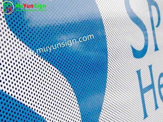 One Way Vision Perforated Film Printable Adhesive Vinyl For Metro Wraps