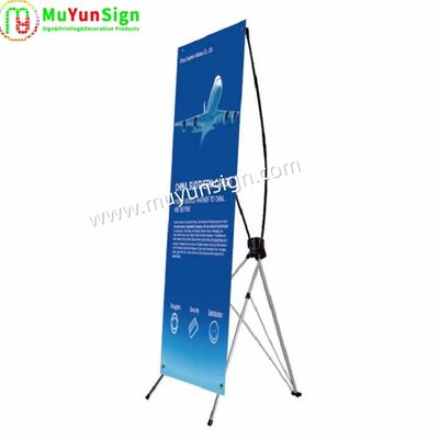 Silver Aluminum Plastic X Banner Stands For Trade Shows / Expos Retail Advertising