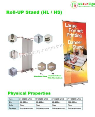 Aluminum Roll Up Advertising Display Stand Easy To Install 80x200cm