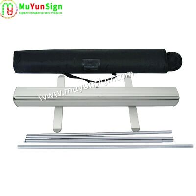 Aluminum Roll Up Advertising Display Stand Retractable For Conferences