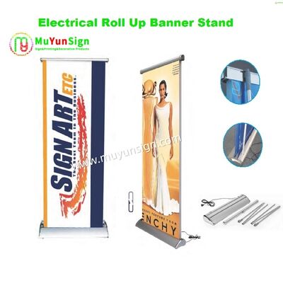 Electric Roll Up Retractable Banner Stand 60x160cm 80x180cm 80x200cm