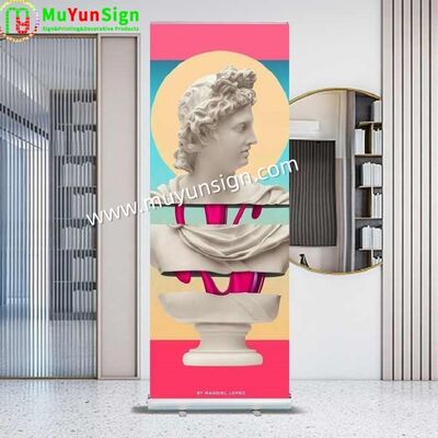 Advertising Display L Banner Stand Clean Without Front Poles