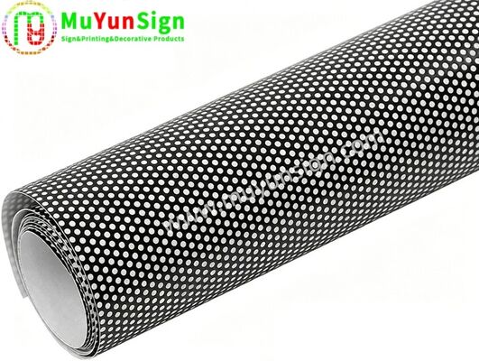 Printable Exterior Perforated Window Film | Custom One-Way Privacy Micro-Perforated Vinyl Roll for Vehicle & Storefront Signs